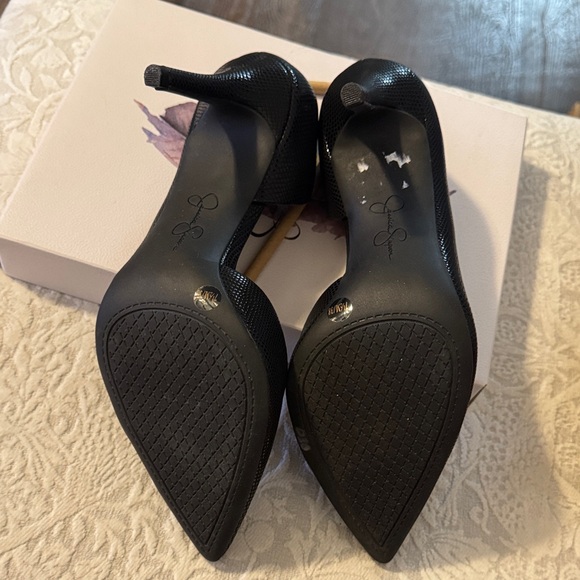 Jessica Simpson Black Textured Heels - Picture 3 of 5